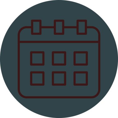 Takvim simgesi vektör illüstrasyonu