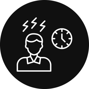 Zaman çizgisi simgesi olan adam, zaman kavramı