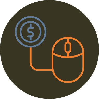 Para simgesinin vektör illüstrasyon simgesi