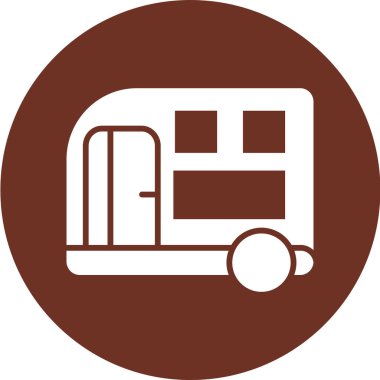 dağıtım kamyonu vektör simgesi