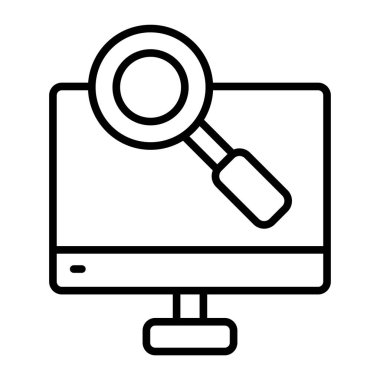 Arama simgesi vektör illüstrasyonu