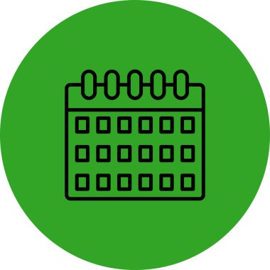 Takvim simgesi, vektör illüstrasyon tasarımı