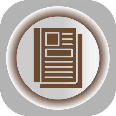 Benzersiz dergi vektör çizgisi simgesi