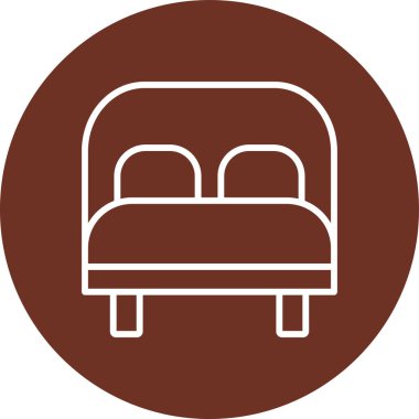 Kişisel ve ticari kullanım için yatak vektörü simgesi simgesi vektör çizimi..