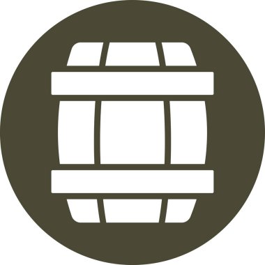 Namlu ağ simgesi, vektör illüstrasyonu