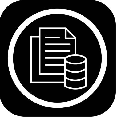 veri depolama vektörü glyph düz simgesi