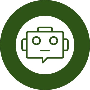 robot. Web simgesi basit illüstrasyon