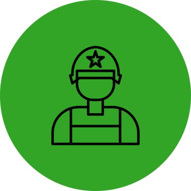 Bir asker simgesinin vektör illüstrasyonu