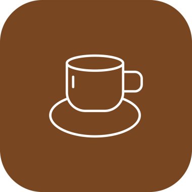 Kahve fincanı ikonu. vektör illüstrasyonu