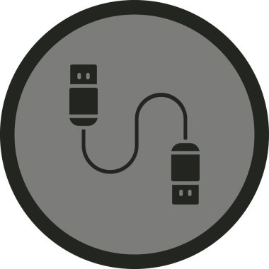 Usb kablo simge vektör çizim