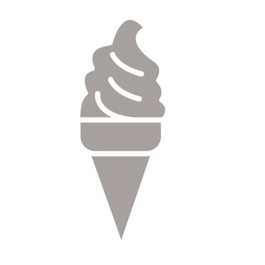 dondurma koni simgesi vektör çizimi tasarımı