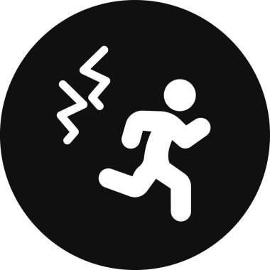 Çalışma simgesi olan adam, basit vektör illüstrasyonu