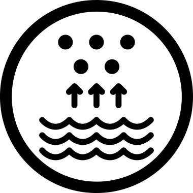 su damlası simgesi, vektör illüstrasyonu