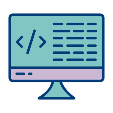 Simge kodlama. vektör çizim