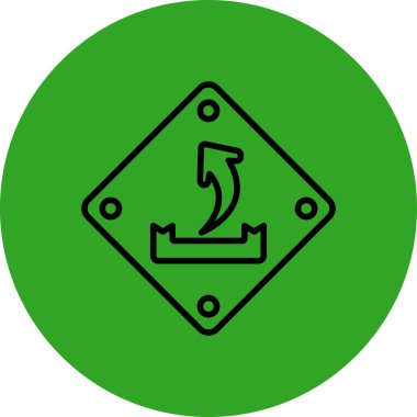 Bir yeşil ve siyah ok simgesinin vektör çizimi