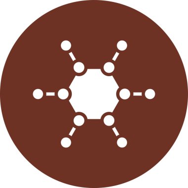 Molekül. Web simgesi basit illüstrasyon