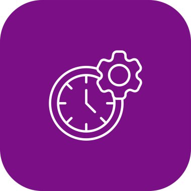 Saat Simgesi Soyut Arkaplanda İzole Edildi