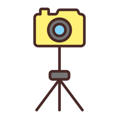 camera icon flat isolated vector