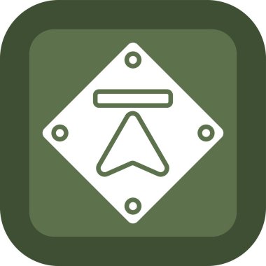 Bir pusula simgesinin vektör illüstrasyonu