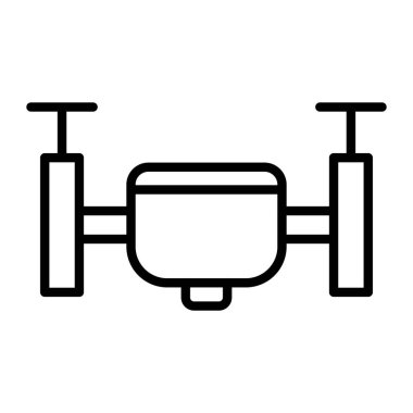 Gaz borusu ikonu. Beyaz arkaplanda izole edilmiş web tasarımı için özet gaz boru vektör simgesi