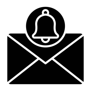 E- posta Vektörü Glyph Simgesi Tasarımı