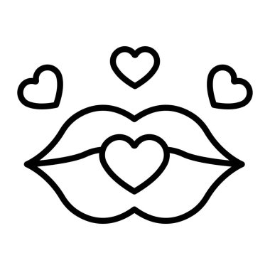 kupa simgesi olan dudaklar, satır biçimi