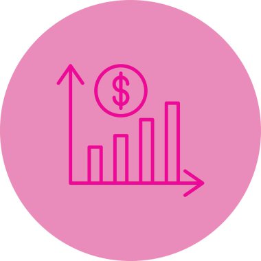 Dolar vektör simgesi modern basit illüstrasyon