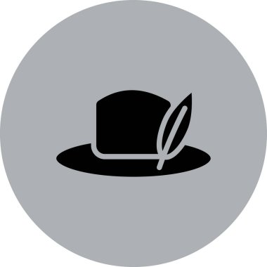 şapka düz vektör simgesi