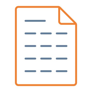 Belge. Web simgesi basit illüstrasyon