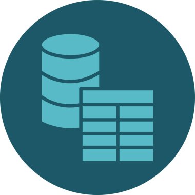 veritabanı düz vektör simgesi