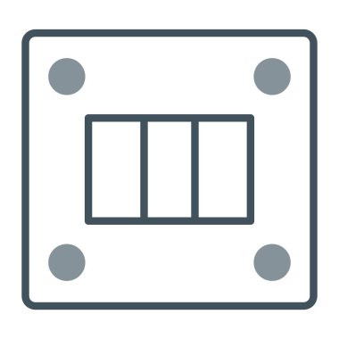 kutu teslim kargo simgesi ana hat biçiminde