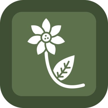 beautiful flower vector line icon