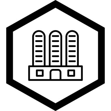 Fabrika simgesi vektör illüstrasyonu