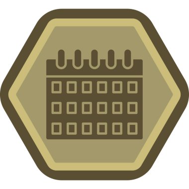 takvim tarihi simgesi doldurulmuş dış hat biçimi