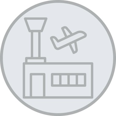 Havaalanı simgesi, basit vektör illüstrasyonu