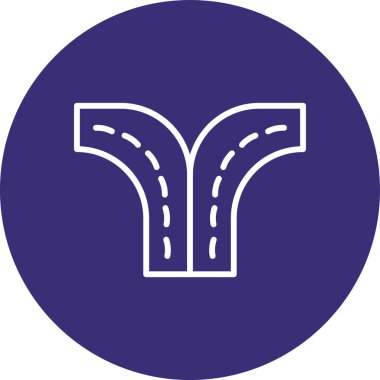 Yol simgesi, vektör illüstrasyonu