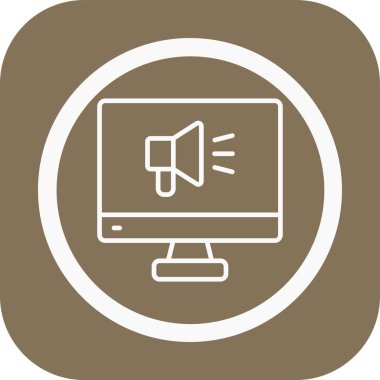 video vektör çizgisi simgesi