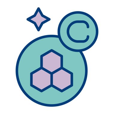 Bir virüs simgesinin vektör illüstrasyonu