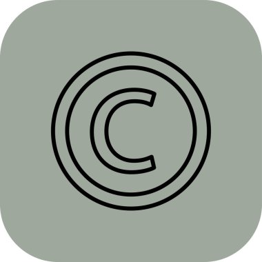 trend biçimi izole edilmiş arkaplanda telif hakkı simgesi