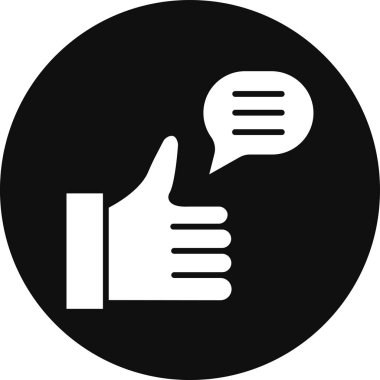 Geri bildirim. Web simgesi basit illüstrasyon