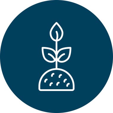 Bitki. Web simgesi basit illüstrasyon