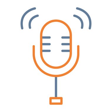 Mikrofon. Web simgesi basit illüstrasyon