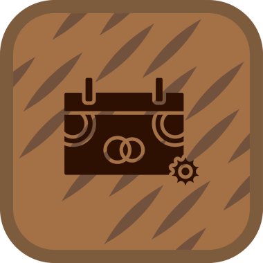 Tahta bir kutunun simgesi, vektör illüstrasyonu