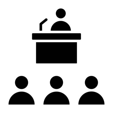 Konferans simgesinin vektör illüstrasyonu
