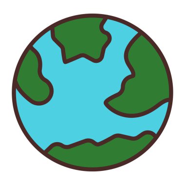 Oklar ikon vektör çizimi olan dünya gezegeni