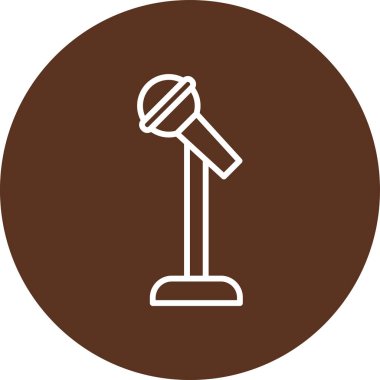 Mikrofon simgesinin vektör illüstrasyonu