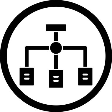 akış ağ simgesi, vektör illüstrasyonu