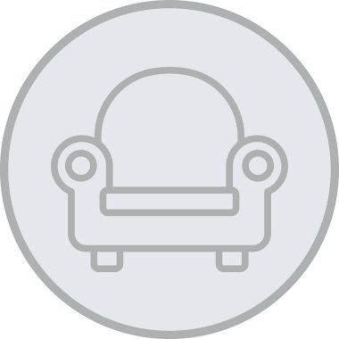 Bir kanepe simgesinin vektör illüstrasyonu