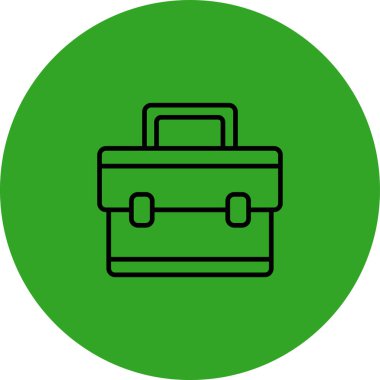 Evrak çantası. Web simgesi vektör illüstrasyonu