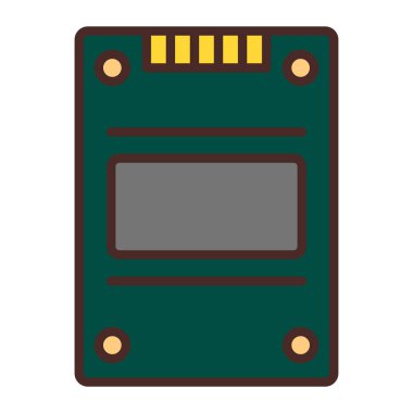 çip simgesi. düz dizayn. vektör illüstrasyonu.